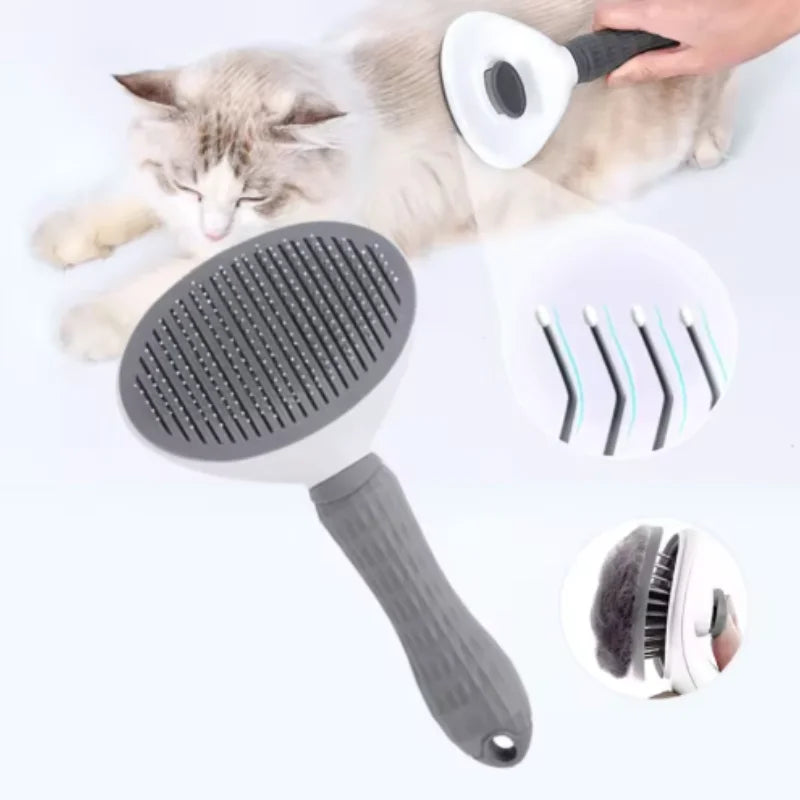 Cepillo Autolimpiante para Perros y Gatos